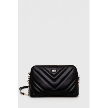 Dkny poseta de piele culoarea negru