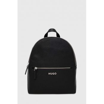 HUGO rucsac femei, culoarea negru, mic, neted