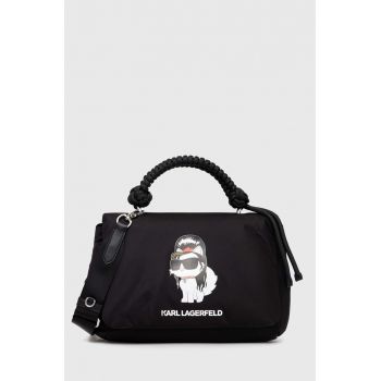 Karl Lagerfeld poseta culoarea negru