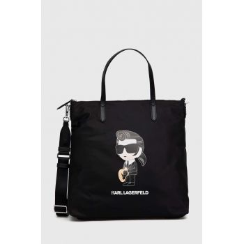 Karl Lagerfeld poseta culoarea negru