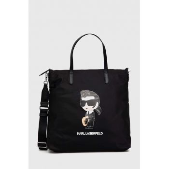 Karl Lagerfeld poseta culoarea negru