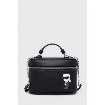 Karl Lagerfeld poseta de piele culoarea negru