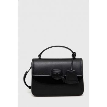 Karl Lagerfeld poseta de piele culoarea negru