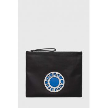 Karl Lagerfeld poseta piele culoarea negru