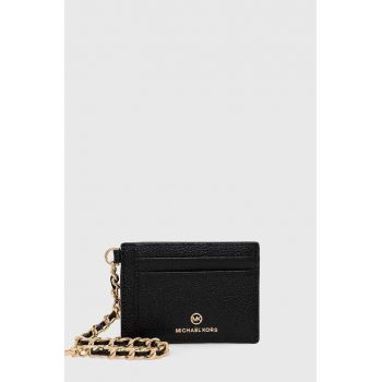 MICHAEL Michael Kors carcasa din piele femei, culoarea negru