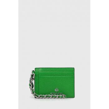 MICHAEL Michael Kors carcasa din piele femei, culoarea verde