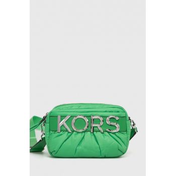 MICHAEL Michael Kors poseta de piele culoarea verde