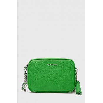 MICHAEL Michael Kors poseta de piele culoarea verde