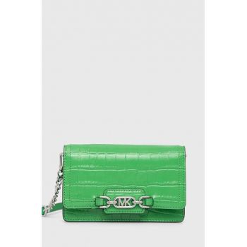 MICHAEL Michael Kors poseta piele culoarea verde ieftina