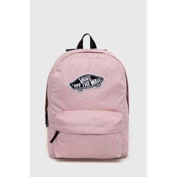 Vans rucsac culoarea roz, mare, cu imprimeu