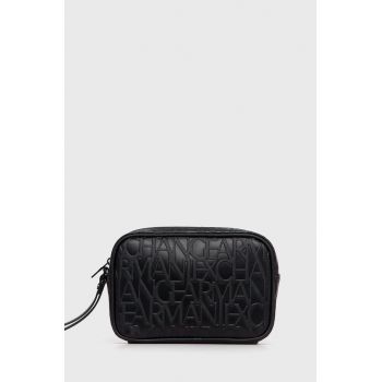 Armani Exchange portfard culoarea negru de firma originala