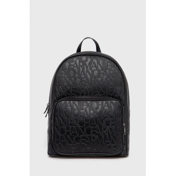 Armani Exchange rucsac barbati, culoarea negru, mare, neted