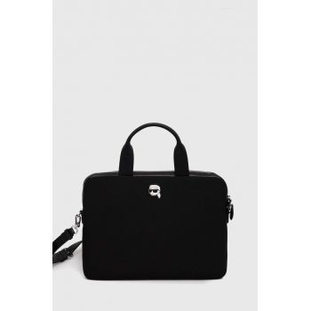 Karl Lagerfeld geanta laptop culoarea negru