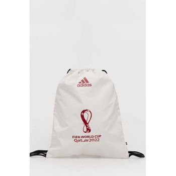 Adidas Performance rucsac culoarea alb, cu imprimeu