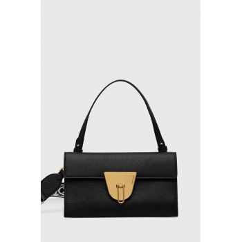 Coccinelle poseta de piele culoarea negru