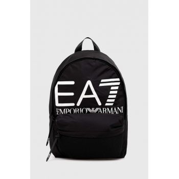 EA7 Emporio Armani rucsac culoarea negru, mare, cu imprimeu