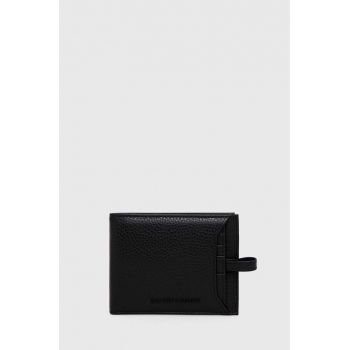 Emporio Armani portofel de piele barbati, culoarea negru