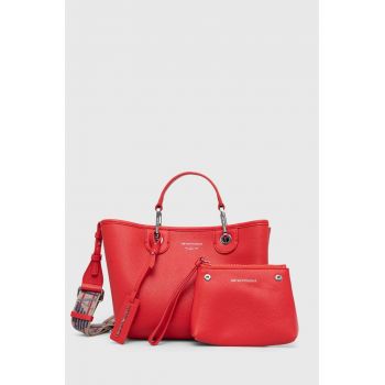 Emporio Armani poseta culoarea albastru marin Emporio Armani poseta culoarea albastru marin