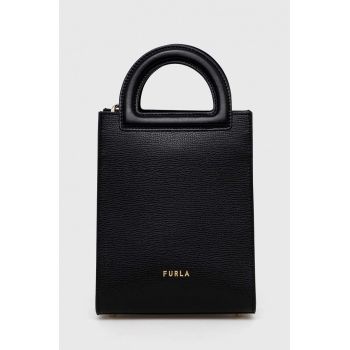 Furla poseta de piele Dara culoarea negru