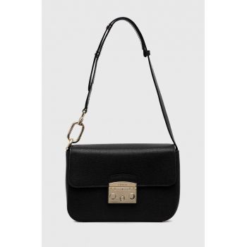 Furla poseta de piele Metropolis culoarea negru