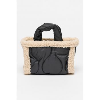 Genta crossbody cu garnituri de blana shearling sintetica Nanna