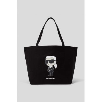 Karl Lagerfeld geanta de bumbac culoarea negru