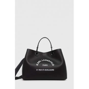 Karl Lagerfeld poseta de piele culoarea negru