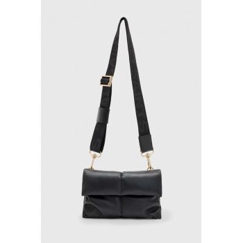 AllSaints poseta de piele culoarea negru ieftina