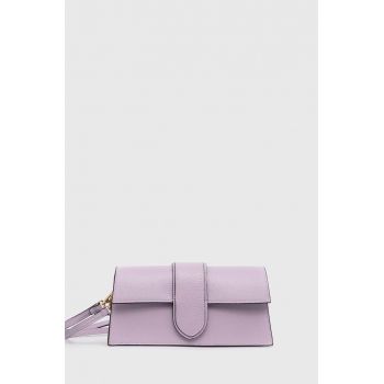 Answear Lab poseta de piele culoarea violet