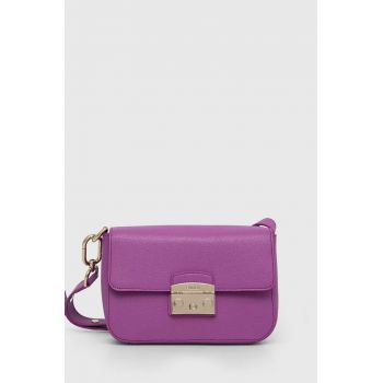 Furla poseta de piele Metropolis culoarea violet