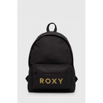 Roxy rucsac femei, culoarea negru, mare, cu imprimeu