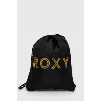 Roxy sac culoarea negru, cu imprimeu