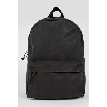 Rucsac de piele ecologica cu fermoar