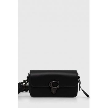 Coach poseta de piele Culoarea negru