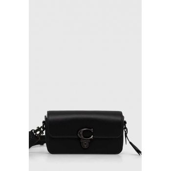 Coach poseta de piele Studio Baguette culoarea negru de firma originala