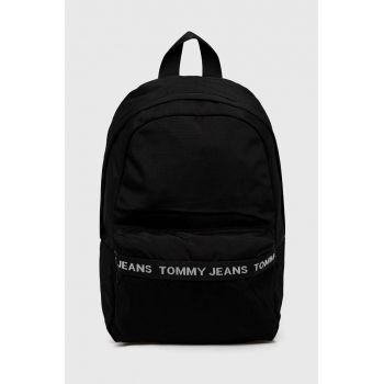 Tommy Jeans rucsac barbati, culoarea negru, mare, cu imprimeu