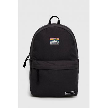 Superdry rucsac femei, culoarea gri, mare, cu imprimeu