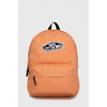 Vans rucsac Realm femei, culoarea portocaliu, mare, uni VN0A3UI6BM51