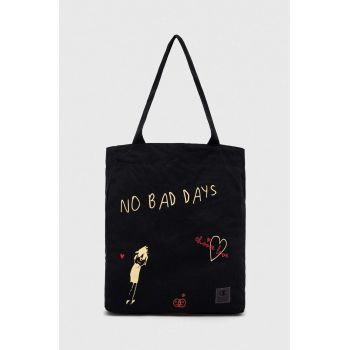 Champion geanta de bumbac culoarea negru