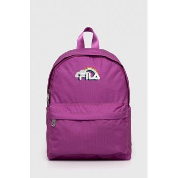 Fila ghiozdan copii culoarea violet, mic, cu imprimeu