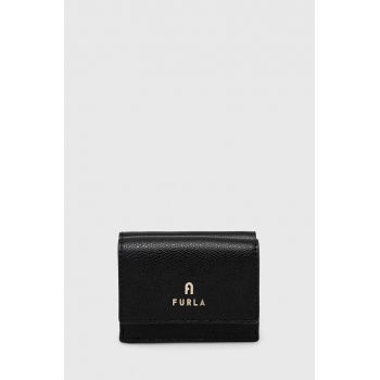 Furla portofel de piele Camelia femei, culoarea negru