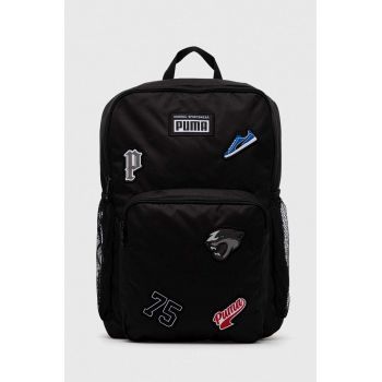 Puma rucsac femei, culoarea negru, mare, cu imprimeu