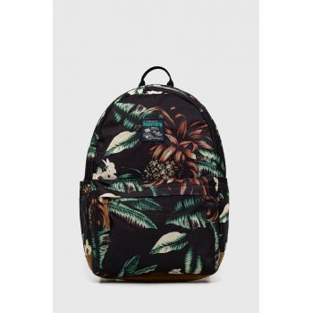 Superdry rucsac femei, culoarea negru, mare, modelator