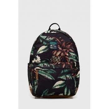 Superdry rucsac femei, culoarea negru, mare, modelator