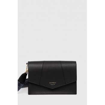 Emporio Armani poseta de piele culoarea negru