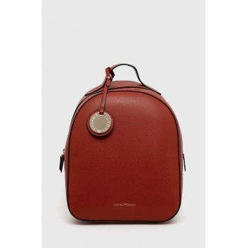 Emporio Armani rucsac femei, culoarea negru, mic, neted