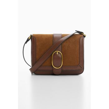 Geanta crossbody cu garnituri de piele Zaida