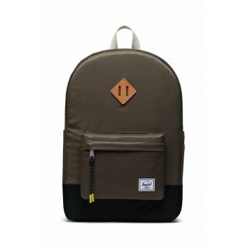 Herschel rucsac 11238-05738-OS Heritage culoarea verde, mare, neted