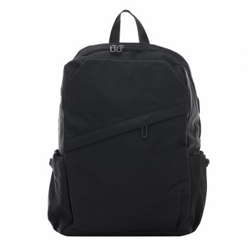 Rucsac mare unisex din fas negru lucios