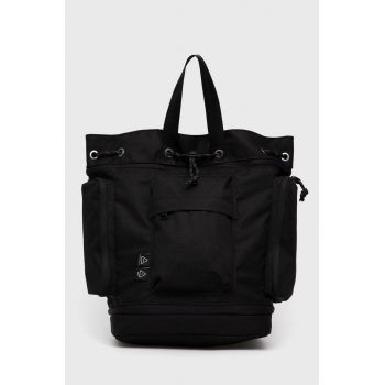 Doughnut Rucsac Pyramid femei, culoarea negru, mic, material neted